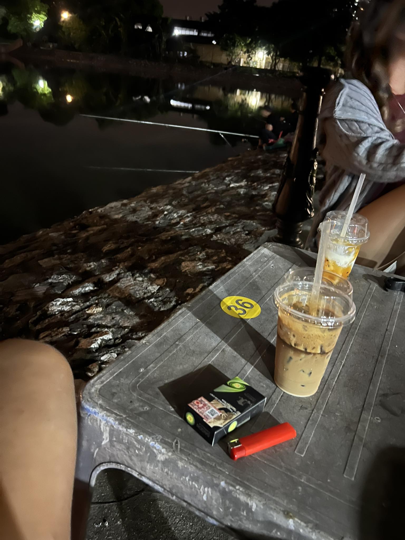 Night Fishing by the Lakeside